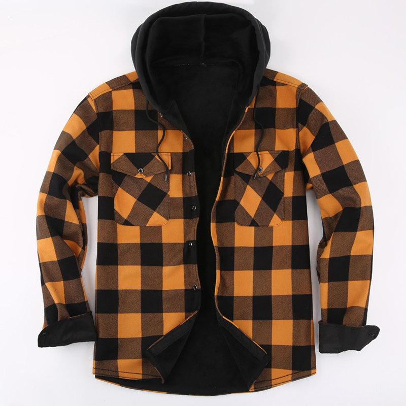 2023 novo outono e inverno mas - Flannel Shirt Lined avaliação e preço