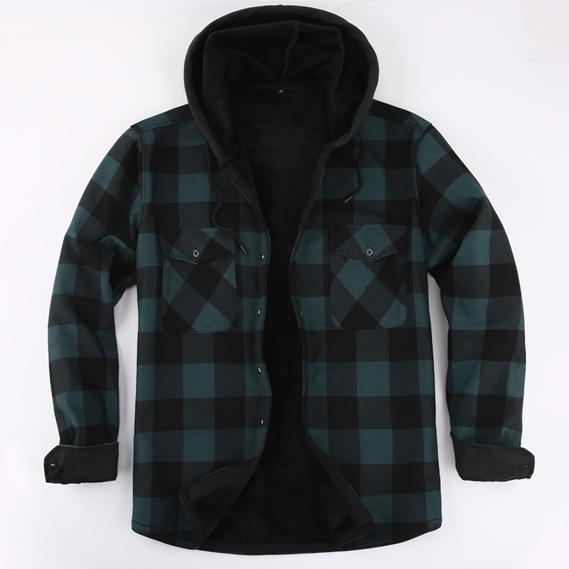 2023 novo outono e inverno mas - Flannel Shirt Lined avaliação e preço