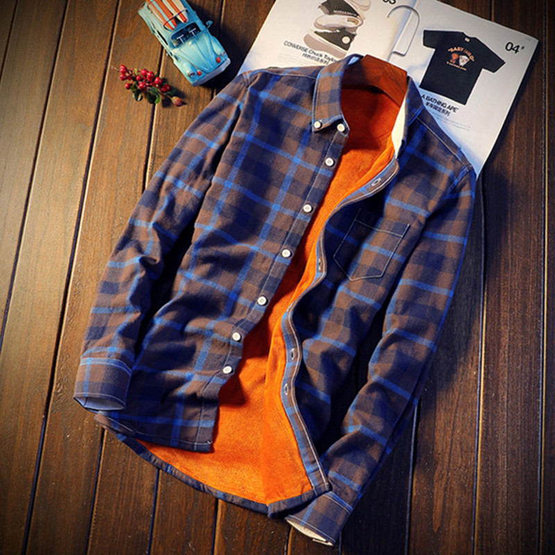 Camisa masculina masculina xad - Flannel Shirt Lined avaliação e preço