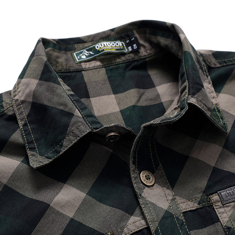 Camisas casuais xadrez masculi - Flannel Shirt Lined avaliação e preço